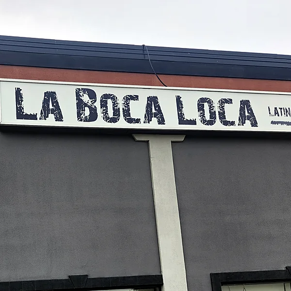 La Boca Loca storefront and sign on 99 Street NW, Edmonton